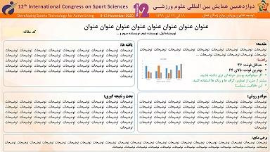آشنایی با نحوه ارائه مقاله به صورت پوستر در دوازدهمین همایش بینالمللی علوم ورزشی