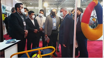 بازدید رئیس کمیته ملی المپیک از غرفه پژوهشگاه تربیتبدنی در نمایشگاه تجهیزات ورزشی