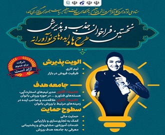 نخستین فراخوان جذب و پذیرش طرحها و ایدههای نوآورانه حوزه ورزش بانوان